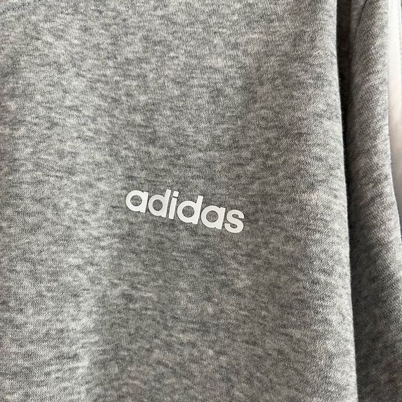 Adidas Gray White Pullover Crew Neck Sweatshirt Size 2XL - Picture 5 of 5